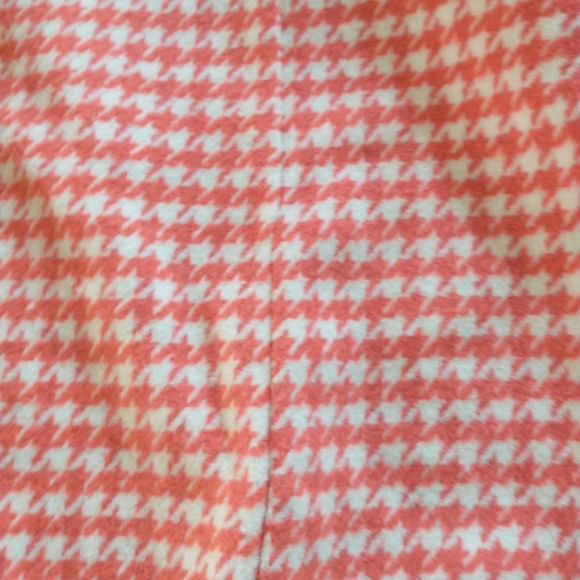 SHEIN Curve Houndstooth Skirt with Frayed Fringe, orange & white Size 1XL - Picture 5 of 5